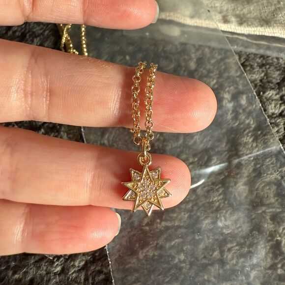 NEW Allison Rose Atelier 2pc Celestial CZ Gold Star
Engraved Layered Necklace - Picture 8 of 9